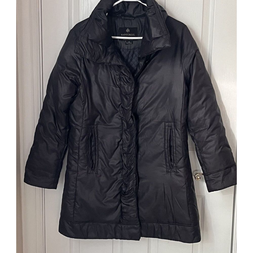 RAINFOREST  DOWN Parka Mid-length Black Coat Size‎ M With Packable Pouch